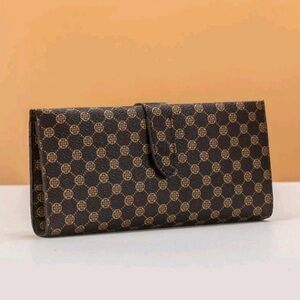 Elegant Brown Patterned Women's Clutch